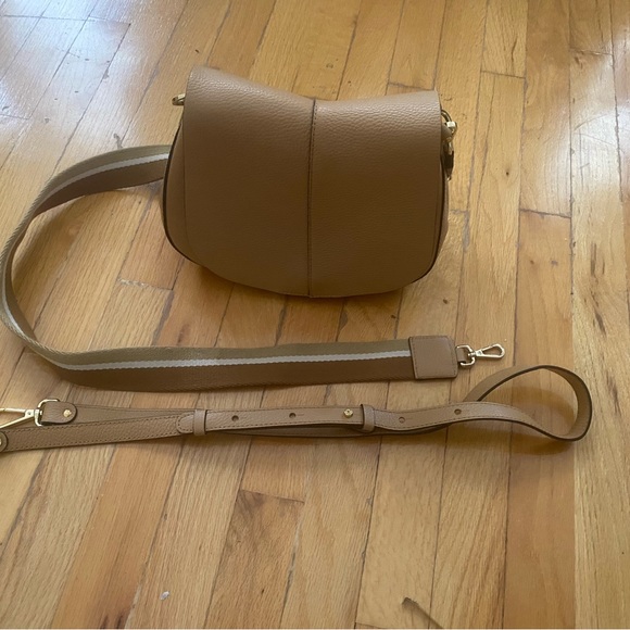 NEW 2-1 GIANNI CHIARINI |Leather Crossbody Bag In Beige - Picture 4 of 12